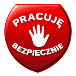 Czerwony lśniący znak bezpieczeństwa